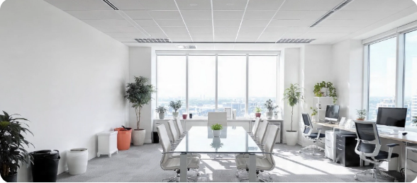 Clean office cleaned by Richmond Cleaning Co.